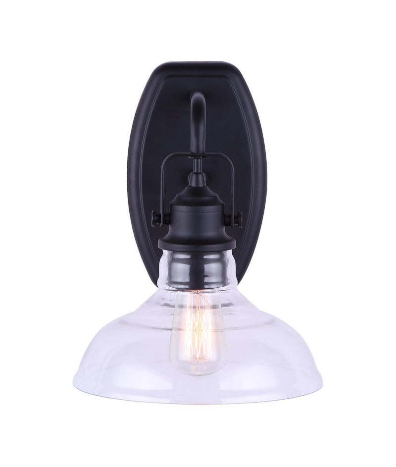 Canarm IWL505B01BK One Light Wall Sconce, Metal
