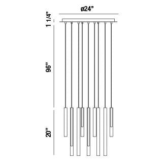 Eurofase 31445-045 LED Chandelier, Mix