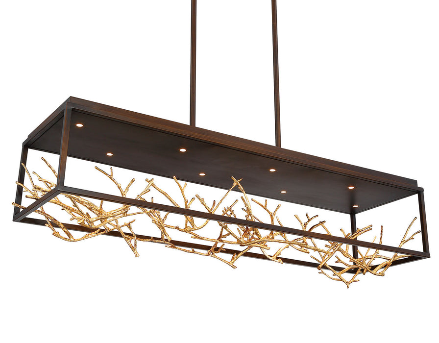 Eurofase 35642-015 LED Chandelier, Gold-Black