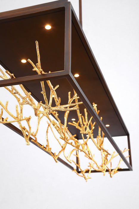 Eurofase 35642-015 LED Chandelier, Gold-Black