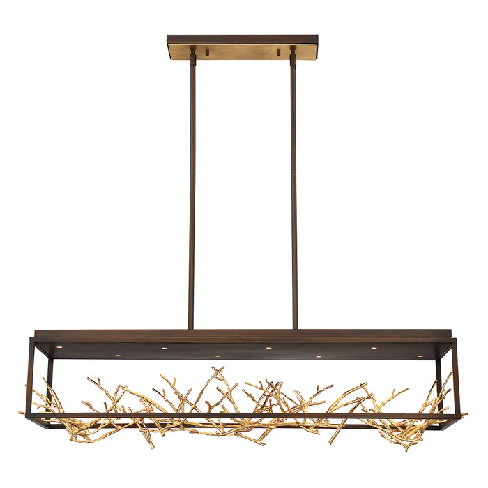 Eurofase 35642-015 LED Chandelier, Gold-Black