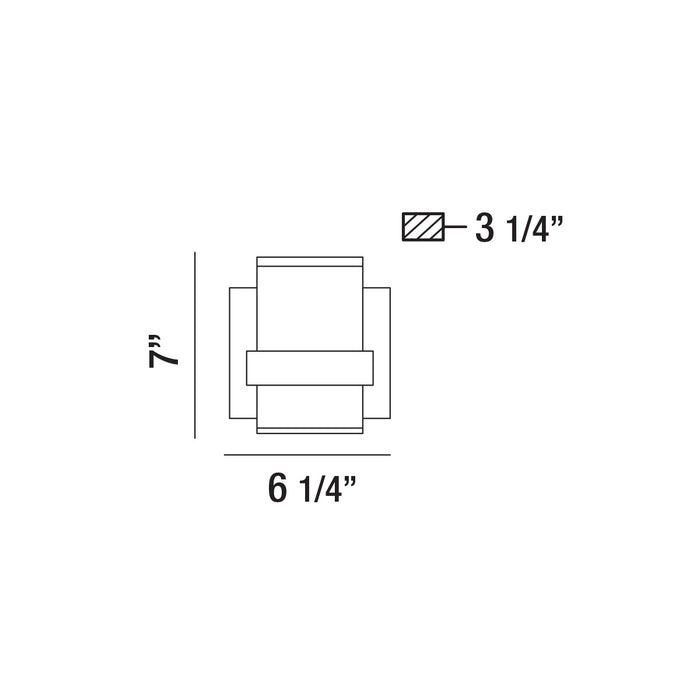 Eurofase 35654-018 LED Wall Sconce, Chrome