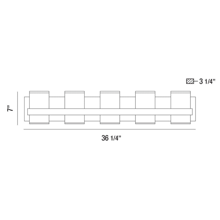 Eurofase 35657-019 LED Bathbar, Chrome