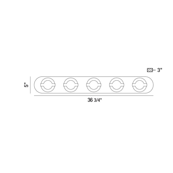 Eurofase 35666-011 LED Bathbar, Chrome