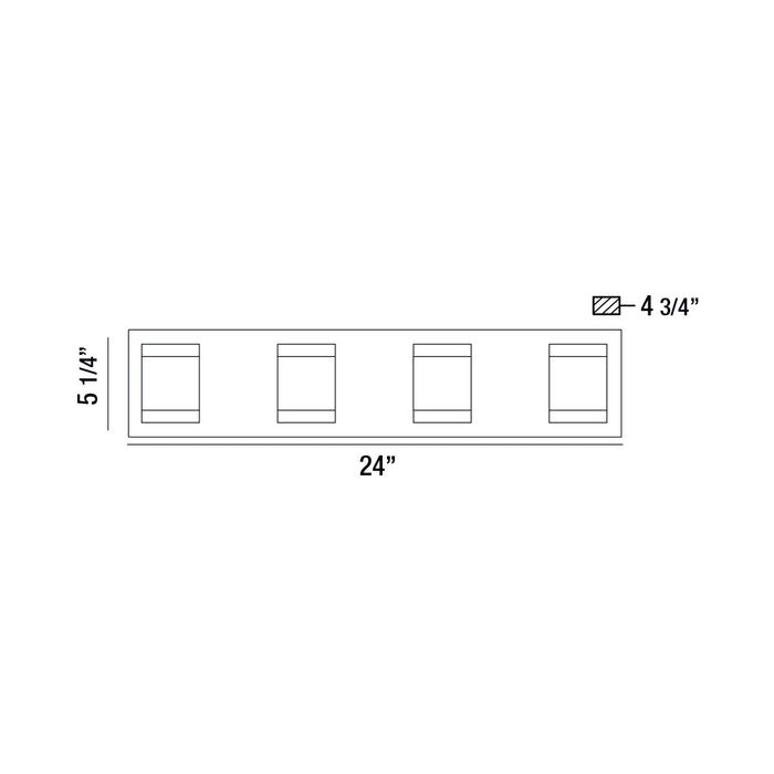 Eurofase 35686-019 LED Bathbar, Chrome