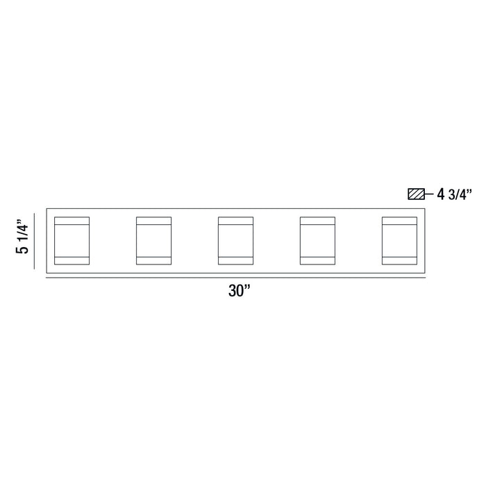 Eurofase 35687-016 LED Bathbar, Chrome