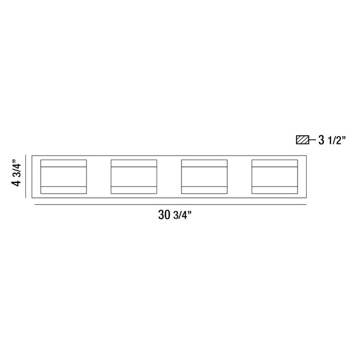 Eurofase 35699-019 LED Bathbar, Chrome
