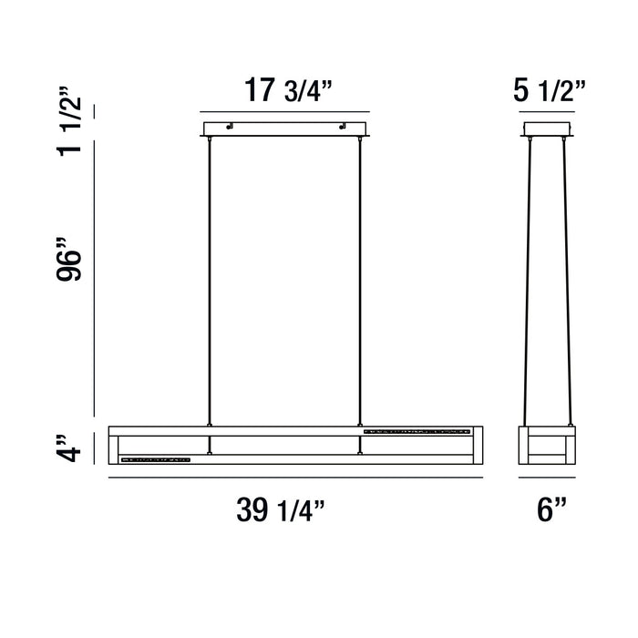 Eurofase 35727-019 LED Chandelier, Chrome