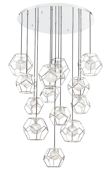 Eurofase 35904-014 LED Chandelier, Chrome