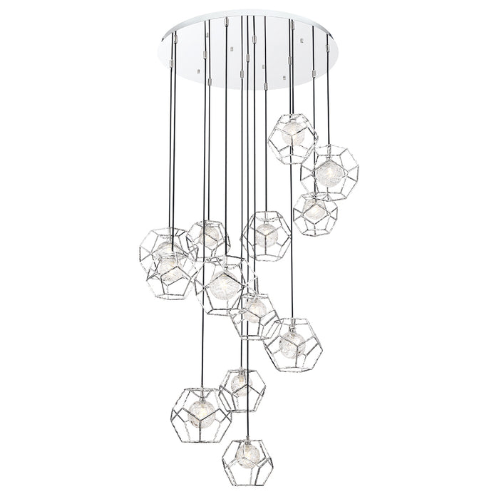 Eurofase 35904-014 LED Chandelier, Chrome