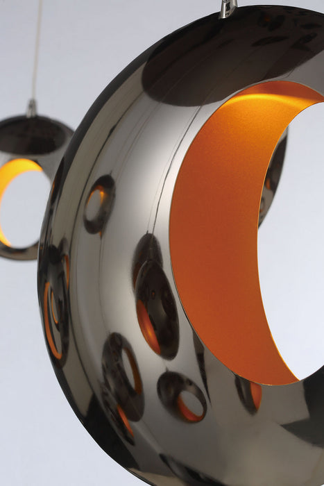 Eurofase 35911-012 LED Chandelier, Chrome Black