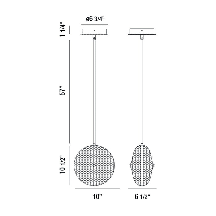 Eurofase 35913-016 LED Pendant, Chrome