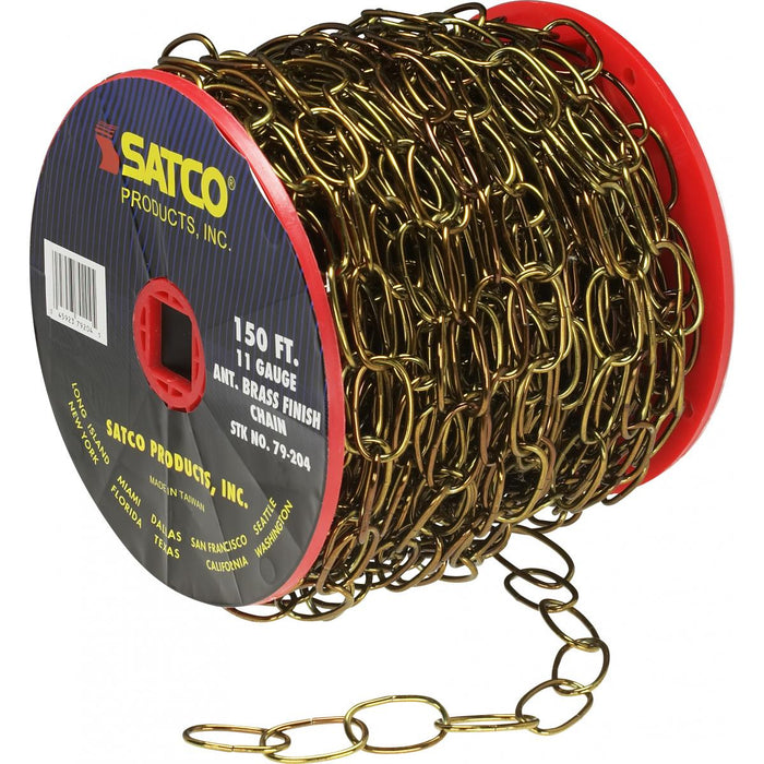 Satco 79-204 Chain, Antique Brass
