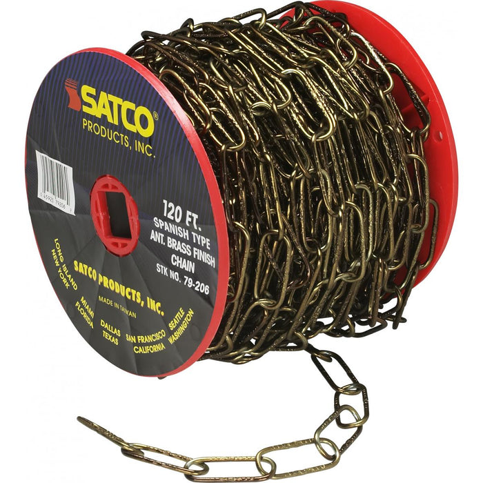 Satco 79-206 Chain, Antique Brass