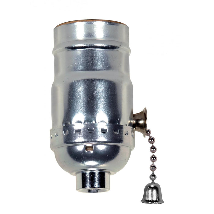 Satco 80-1007 On-Off Pull Chain Socket, Nickel