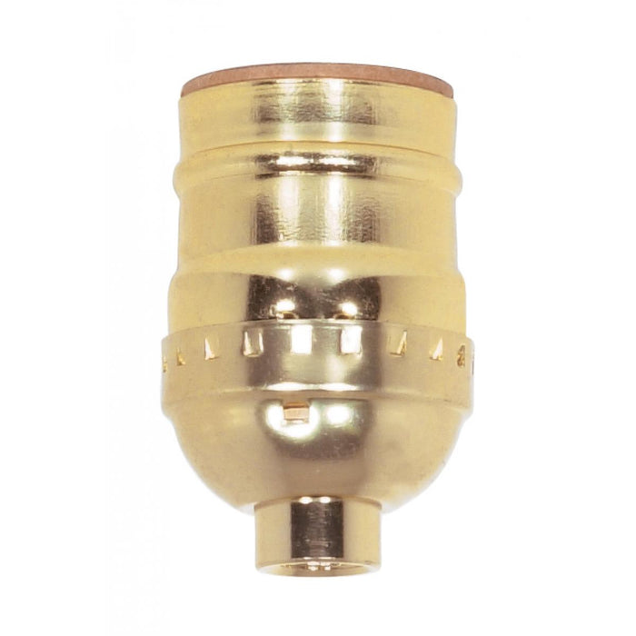 Satco 80-1010 Short Keyless Socket, Brite Gilt