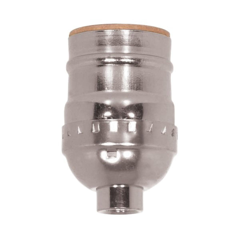 Satco 80-1011 Short Keyless Socket, Nickel