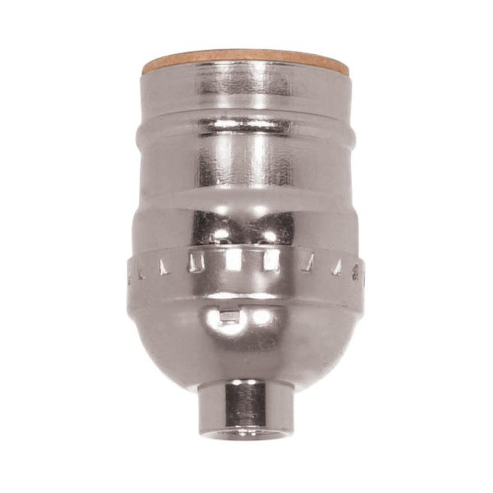 Satco 80-1011 Short Keyless Socket, Nickel