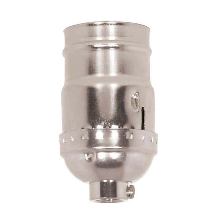 Satco 80-1021 3-Way (2 Circuit) Keyless Socket, Nickel