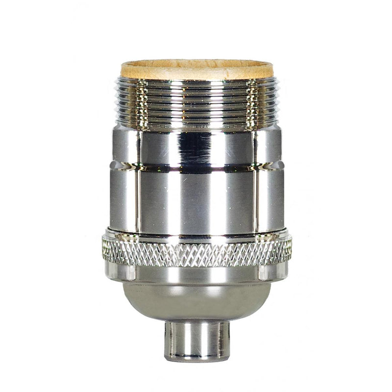 Satco 80-1057 Short Keyless Socket, Polished Nickel