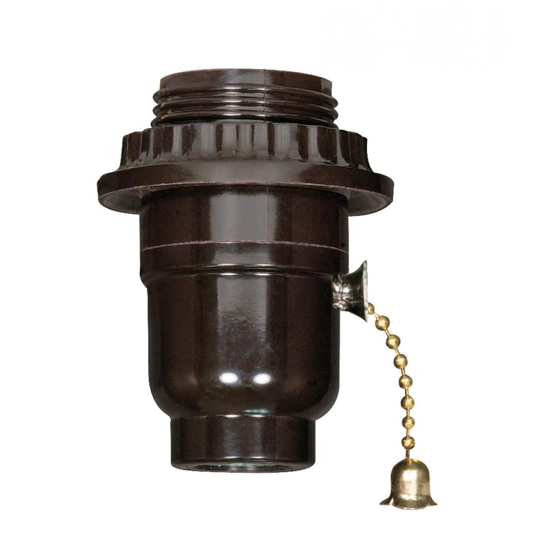 Satco 80-1068 Ip Cap With Metal Bushing Less Set Screw, Black