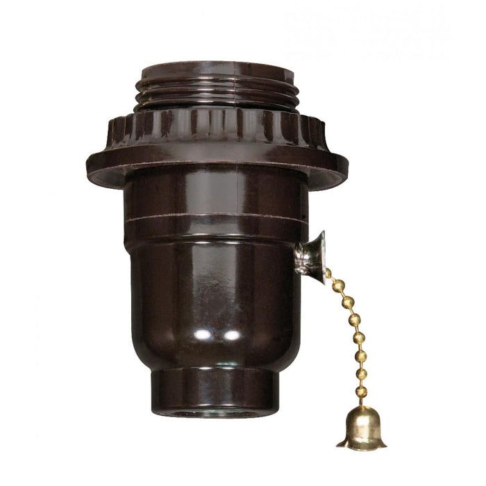 Satco 80-1068 Ip Cap With Metal Bushing Less Set Screw, Black