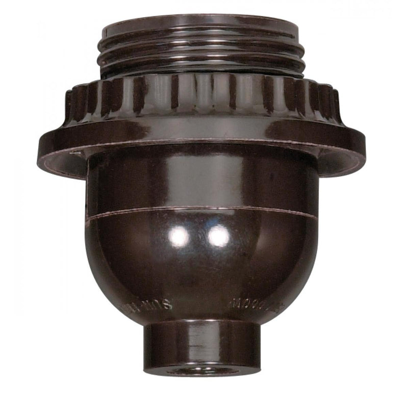 Satco 80-1072 Short Keyless With Full Uno Thread And Ring, Black