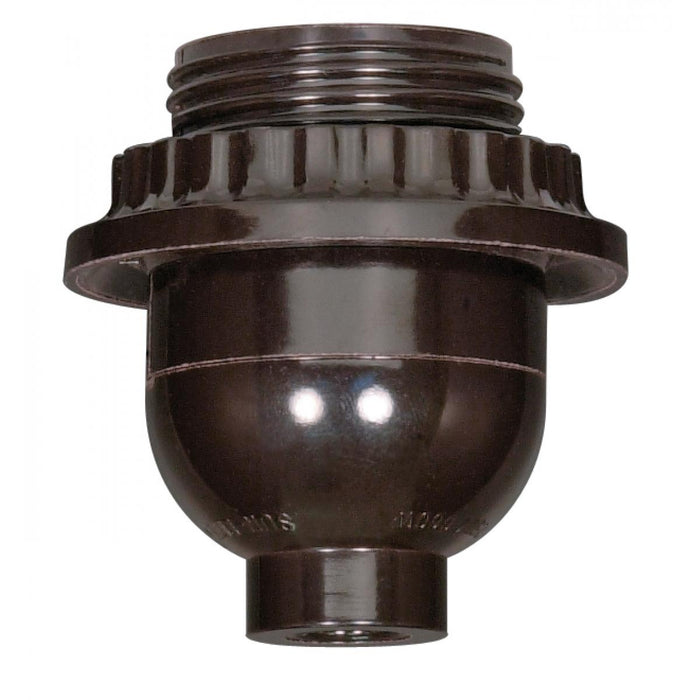 Satco 80-1072 Short Keyless With Full Uno Thread And Ring, Black