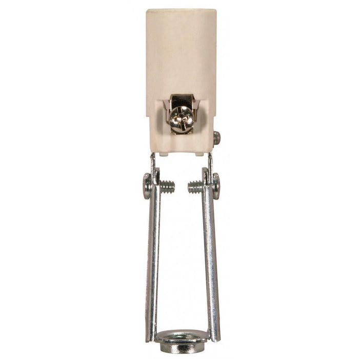 Satco 80-1092 Candelabra - Porcelain Sockets W/Paper Liner, White