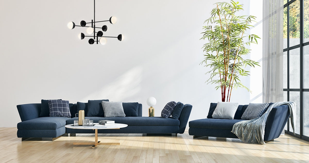 Eurofase 35920-021 LED Chandelier, Matte Black