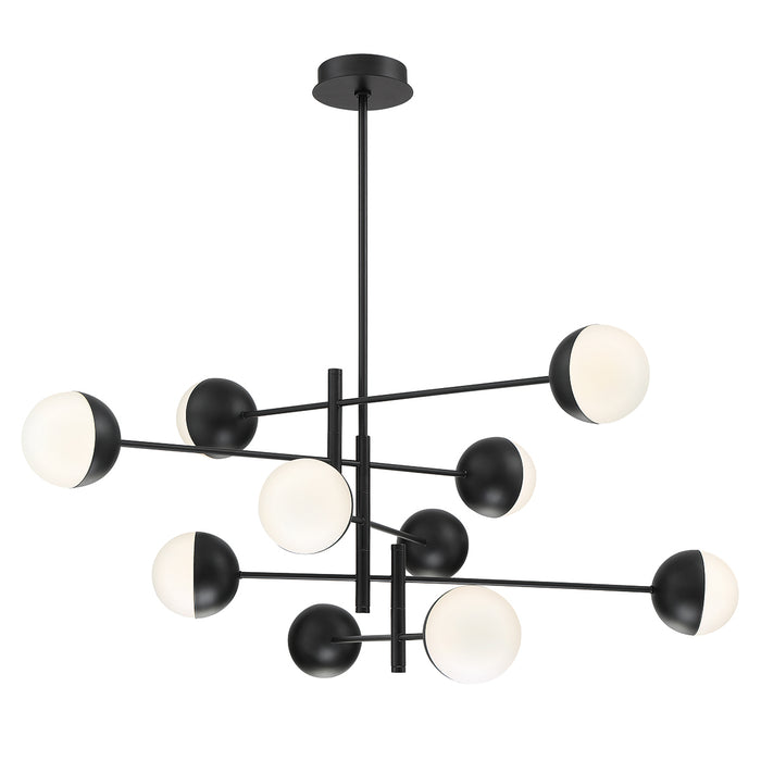 Eurofase 35920-021 LED Chandelier, Matte Black