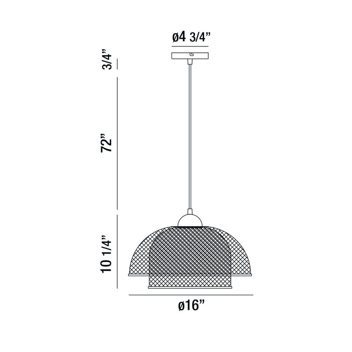 Eurofase 35945-017 LED Pendant, Black
