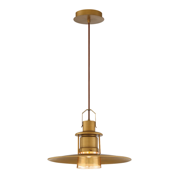 Eurofase 35957-010 LED Pendant, Brushed Brass