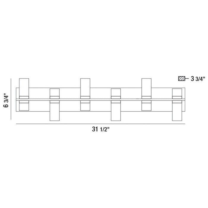 Eurofase 35959-014 LED Bathbar, Chrome