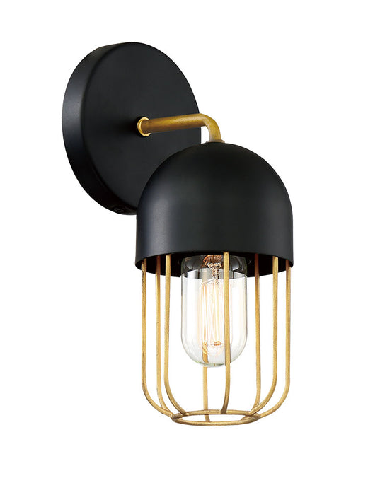 Eurofase 35960-010 One Light Wall Sconce, Matte Black