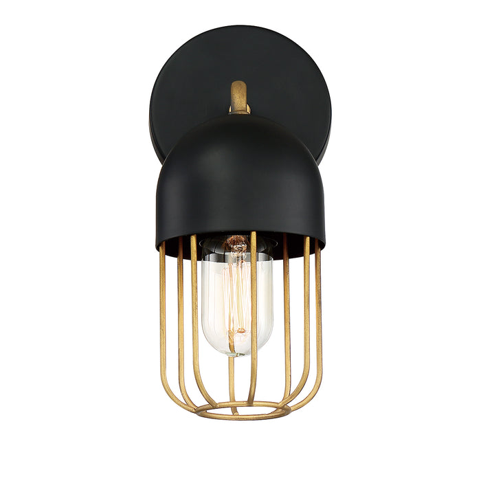 Eurofase 35960-010 One Light Wall Sconce, Matte Black