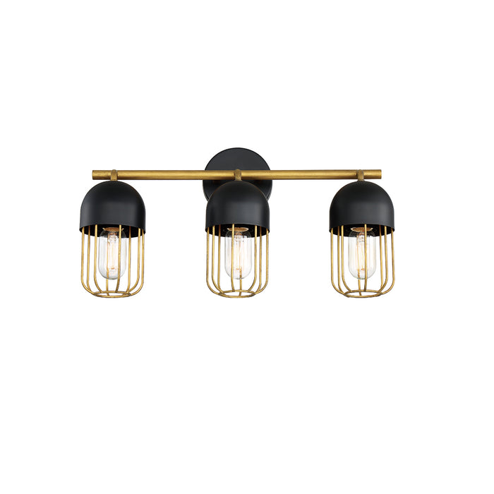 Eurofase 35961-017 Three Light Bathbar, Matte Black
