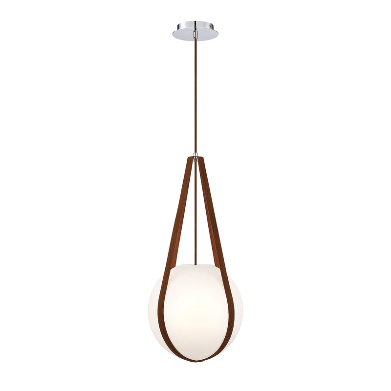 Eurofase 35990-017 One Light Pendant, Chrome-Wh