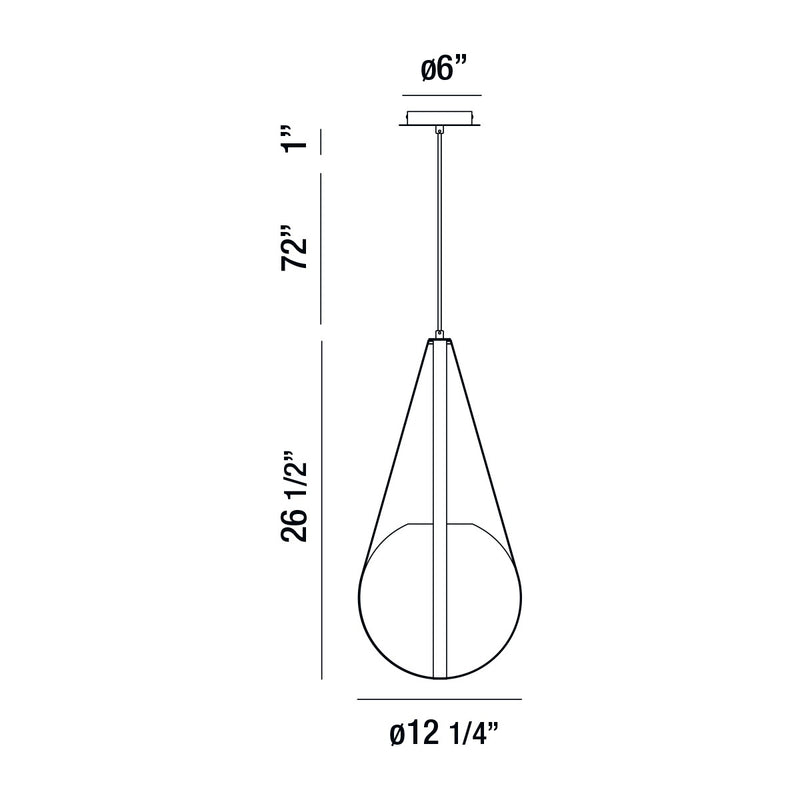 Eurofase 35990-024 One Light Pendant, Chrome-Cl