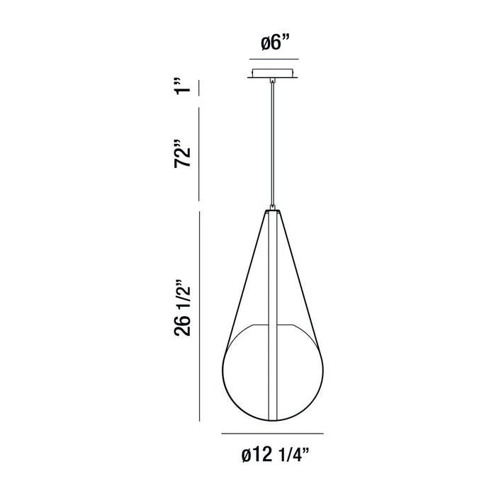 Eurofase 35990-024 One Light Pendant, Chrome-Cl