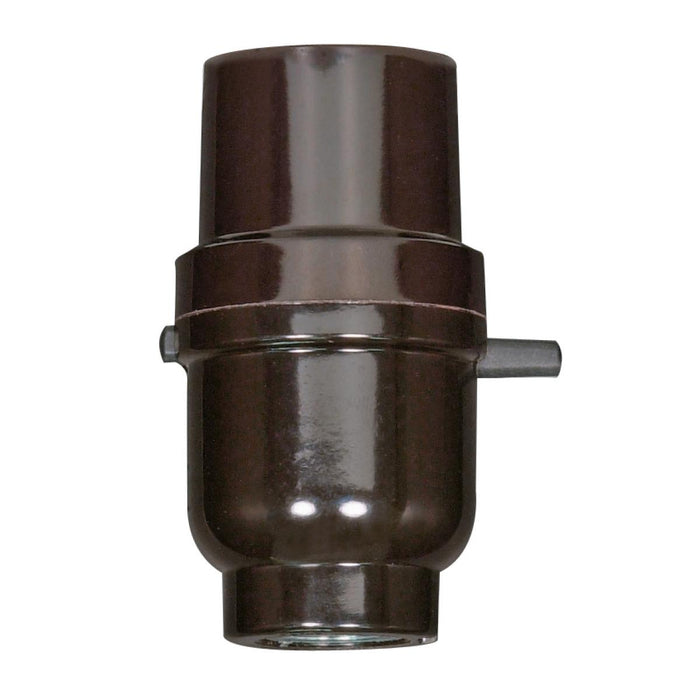 Satco 80-1110 Push Thru Socket, Black
