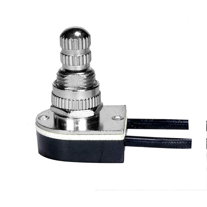 Satco 80-1133 On-Off Metal Rotary Switch, Nickel Plated