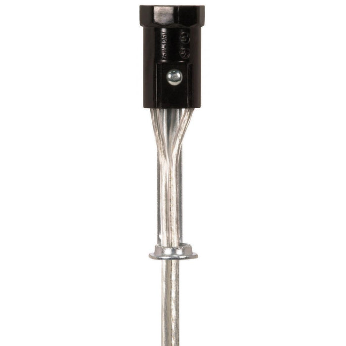 Satco 80-1148 Phenolic Candelabra Sockets With Leads, Black