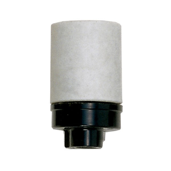 Satco 80-1150 Keyless Porcelain Socket With Phenolic 1/8 Ips Cap, White