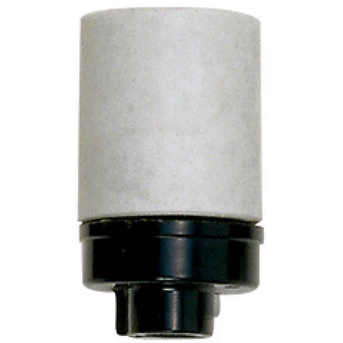 Satco 80-1150 Keyless Porcelain Socket With Phenolic 1/8 Ips Cap, White