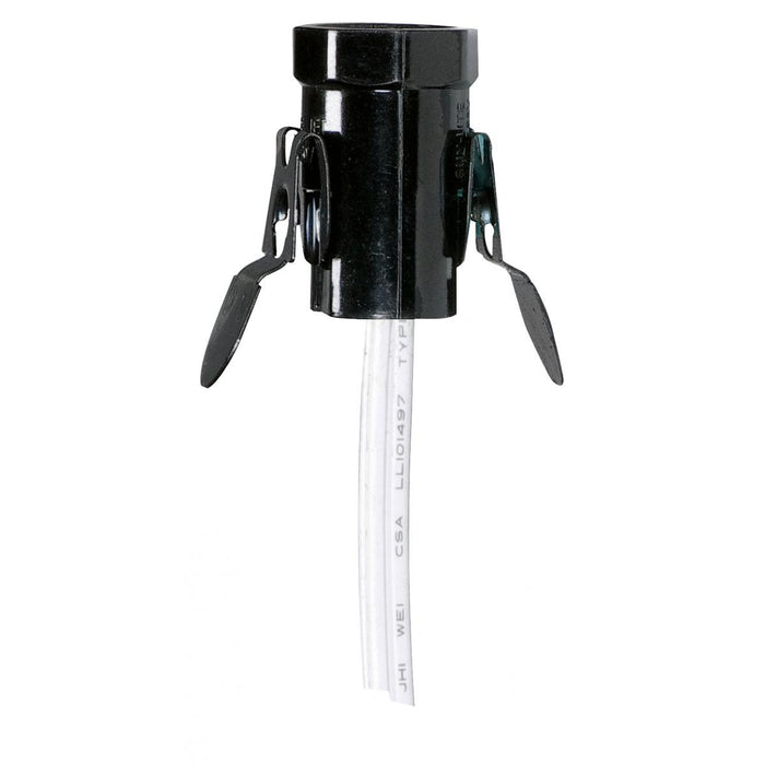 Satco 80-1151 Phenolic Candelabra Base Socket With Spring Clip
