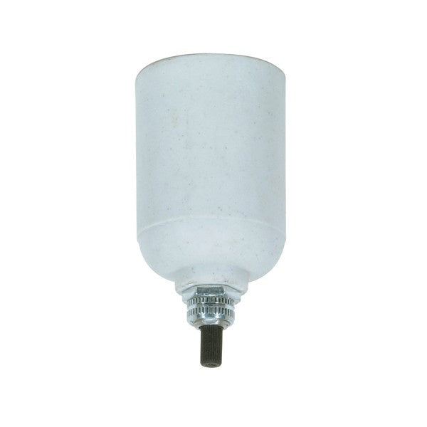 Satco 80-1157 Porcelain Bottom Turn Knob Socket, Porcelain