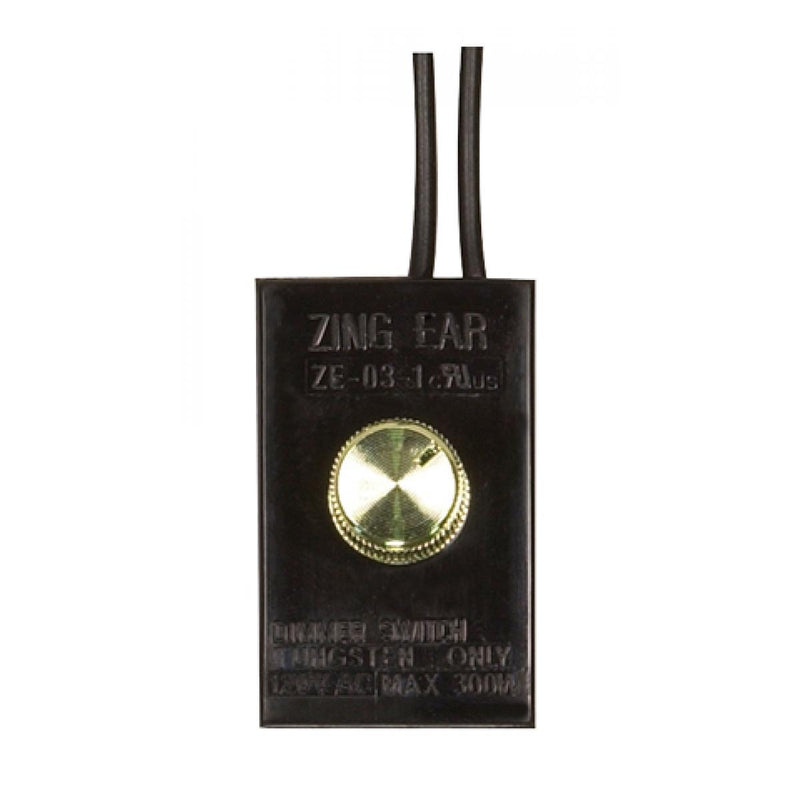 Satco 80-1166 Full Range Table Lamp Dimmer Switch, Black / Gold