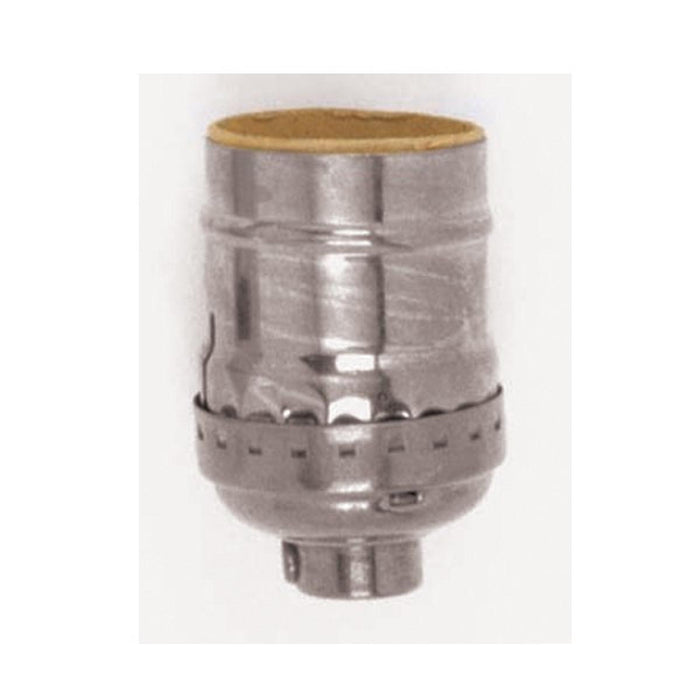 Satco 80-1178 Short Keyless Socket, Polished Nickel
