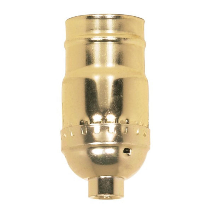 Satco 80-1218 Standard Keyless Socket, Brite Gilt
